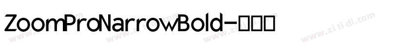 Zoom Pro Narrow Bold字体转换